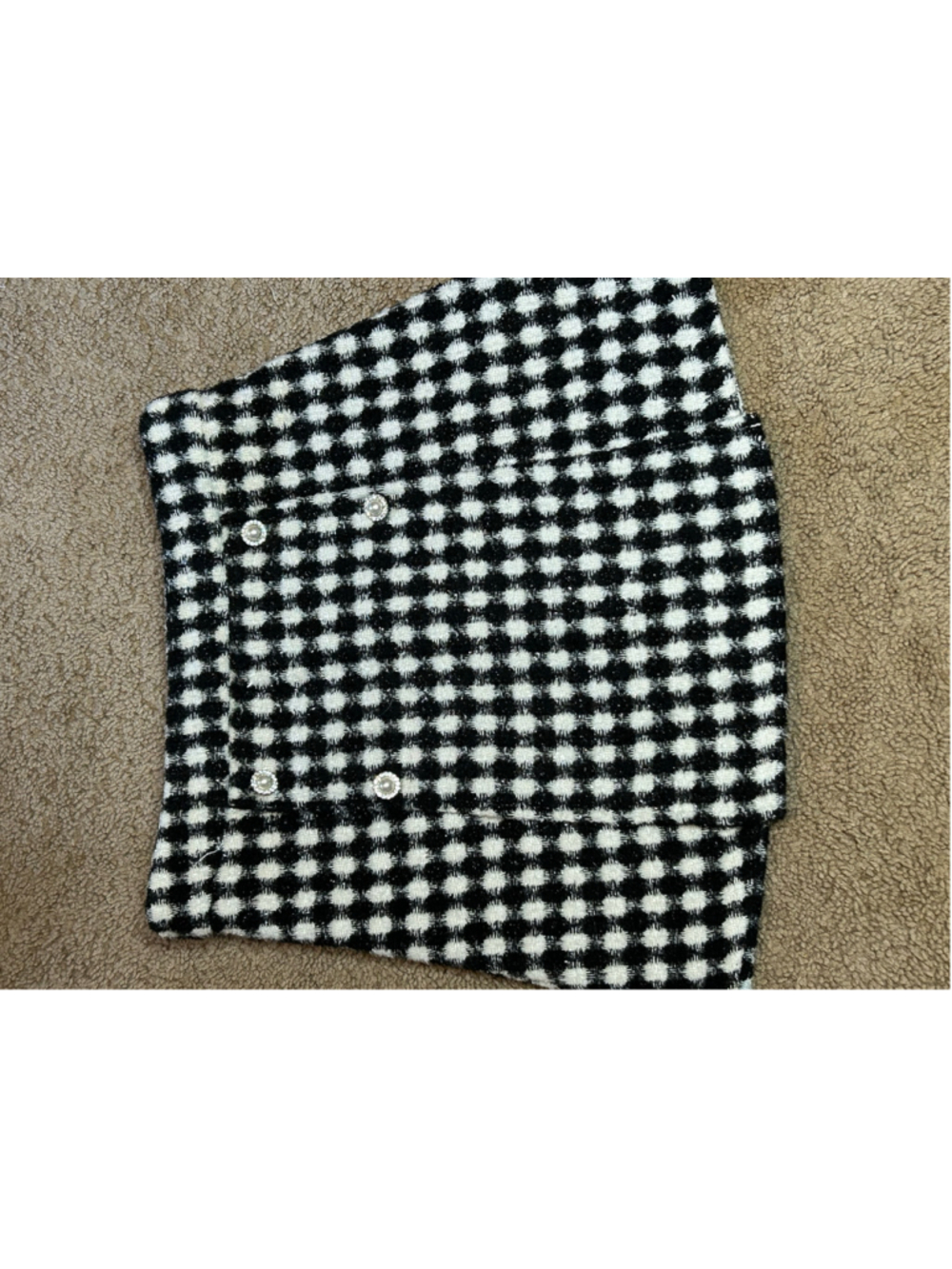 Girls gb Black and White Plaid Skirt Size 14 g138